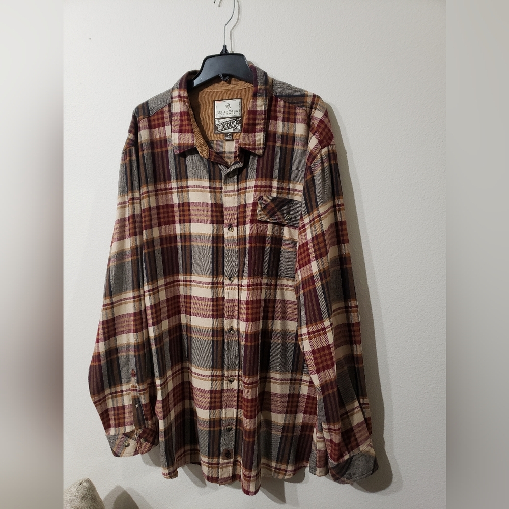 Legendary Whitetails Maroon and Tan Plaid Shirt - Picture 2 of 6